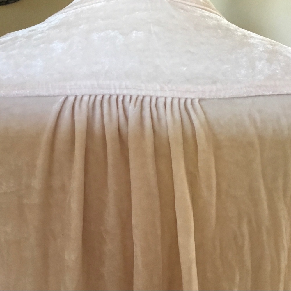Free People x CP Shades Jacey Blush Pink Velvet Babydoll Tunic Mini Dress - Picture 6 of 9